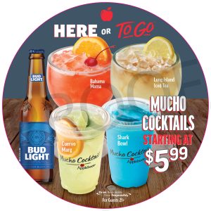 PROOF_Big River_Mucho Cocktails ToGo + Bud Light_Table Top_Decal_12x12